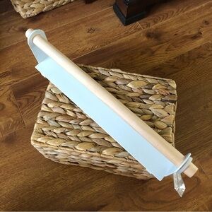 metal paper towel holder or scarf organizer